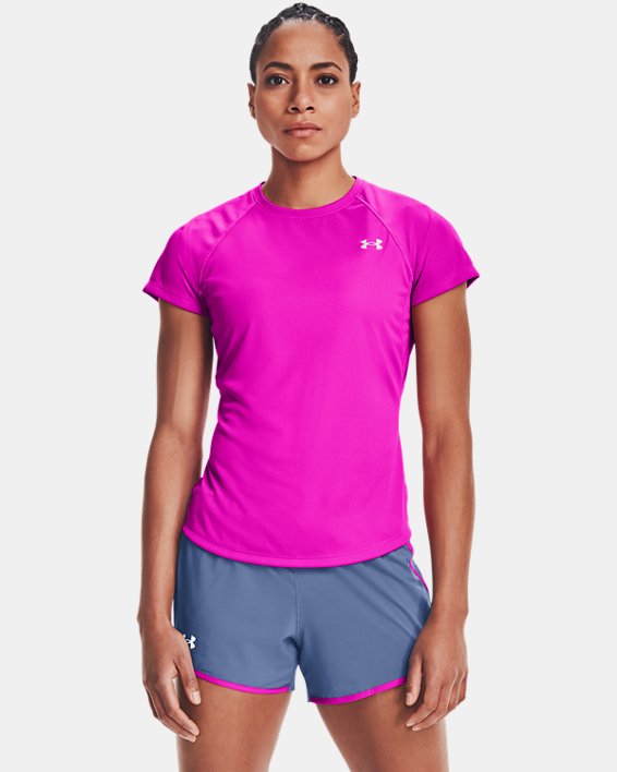 Women's UA Speed Stride Short Sleeve, Pink, pdpMainDesktop image number 0